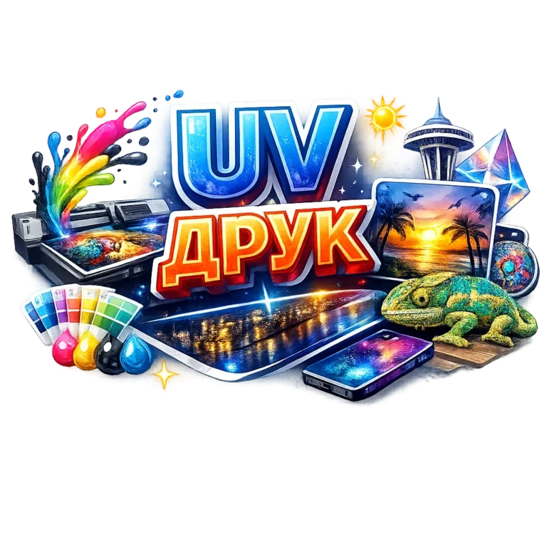 УФ друк на ручках, блокнотах, склі, металі, акрилі.